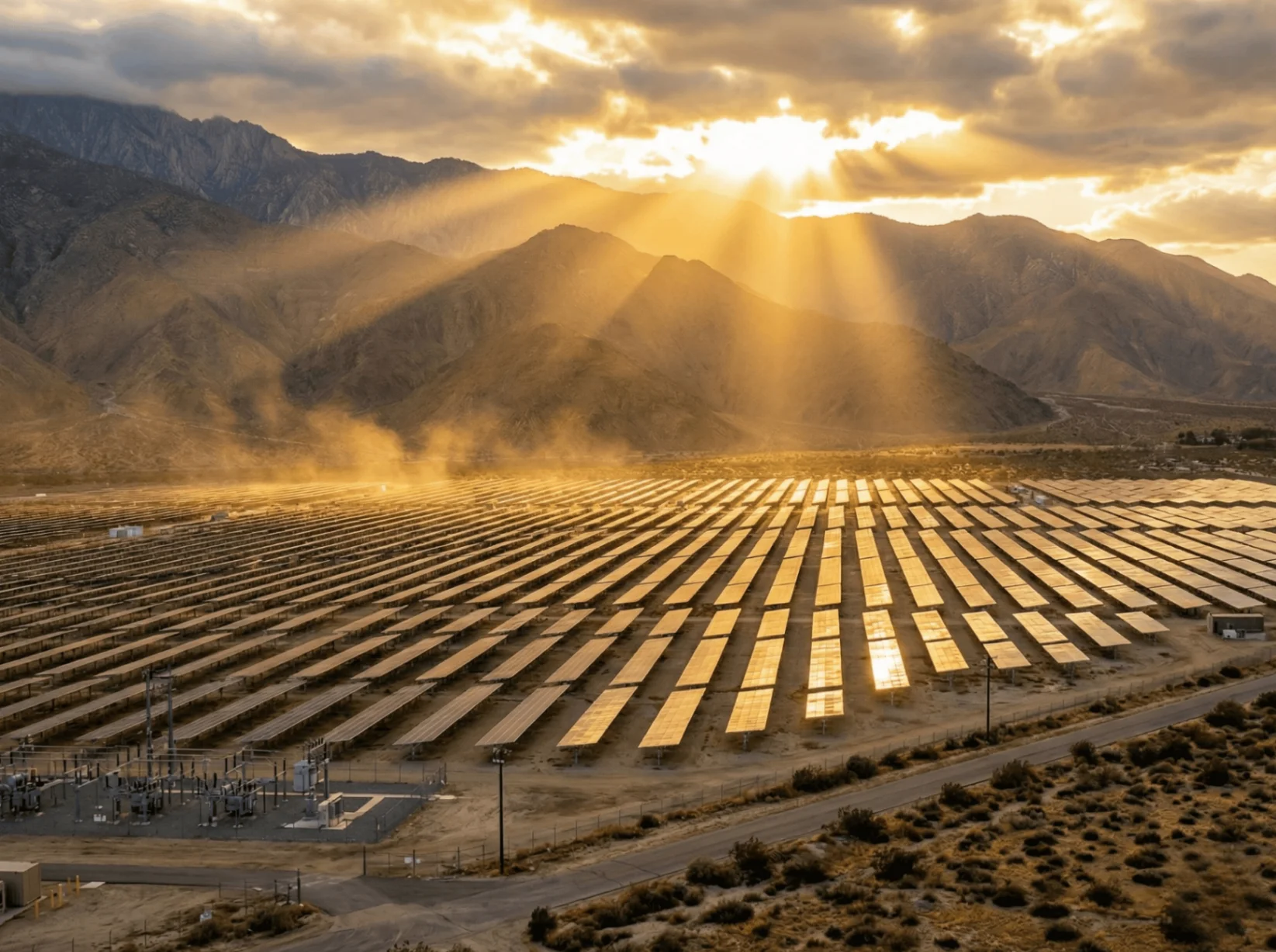 Usina solar de investimento com painéis fotovoltaicos