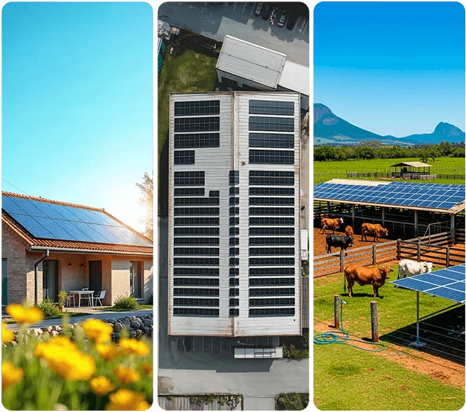 Energia solar para casas, empresas e propriedades rurais